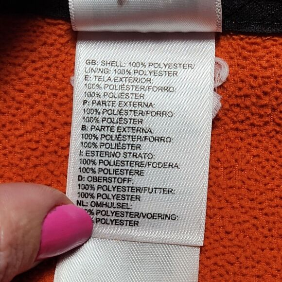 The North Face Menx XL Fleece Sweater Orange Breast Zipper Pocket - Picture 4 of 8